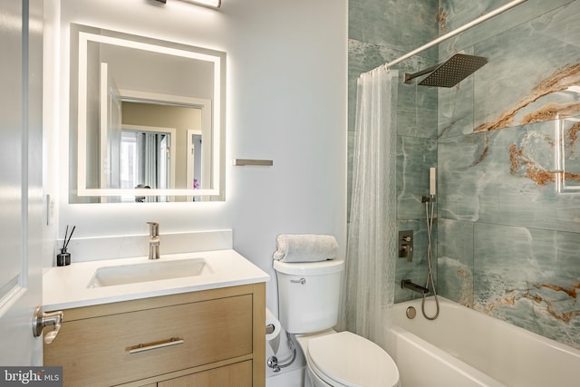 1009 Lakeview Ct Unit 1009, King Of Prussia, PA 19406 - full bathroom with vanity, shower / bathtub combination with curtain, and toilet