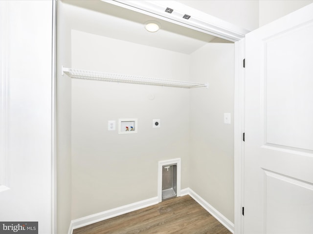 108 Spring Bank Way, Frederick, MD 21701 - washroom with electric dryer hookup, wood finished floors, and washer hookup