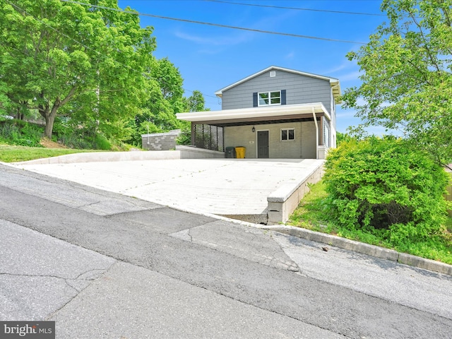 20 E Market St, Schuylkill Haven, PA 17972 - view of front of house with concrete driveway and brick siding