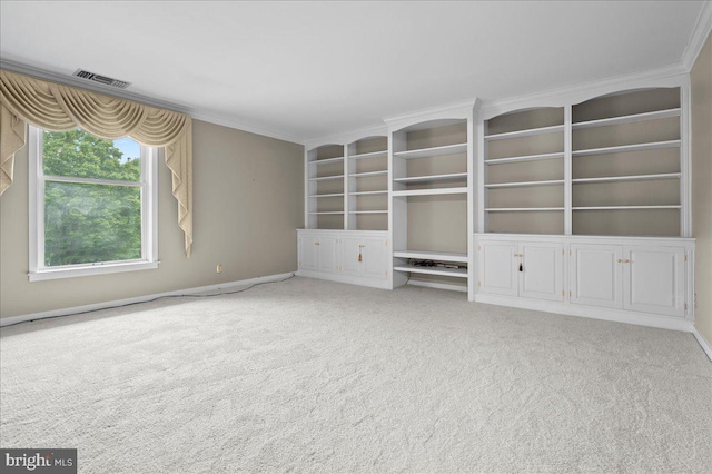 3203 Falcon Ln Ste 311, Wilmington, DE 19808 - unfurnished room featuring crown molding, light carpet, baseboards, and built in shelves