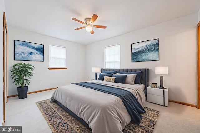 1627 Kindle Ave, Deptford, NJ 08096 - bedroom featuring carpet, baseboards, and a ceiling fan