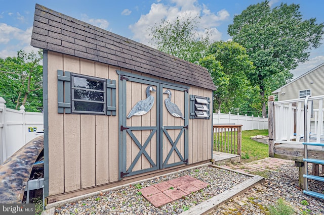 1627 Kindle Ave, Deptford, NJ 08096 - view of shed featuring a fenced backyard