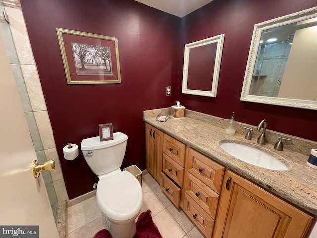 666 W Germantown Pike Unit 1721, Plymouth Meeting, PA 19462 - bathroom with toilet, vanity, tile patterned flooring, a shower, and baseboards