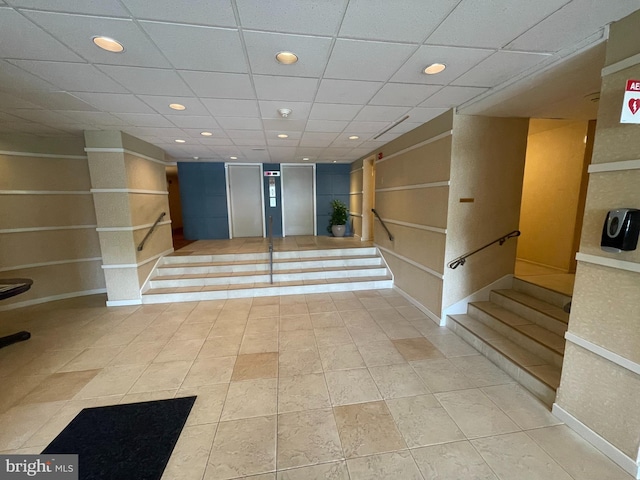 666 W Germantown Pike Unit 1721, Plymouth Meeting, PA 19462 - community lobby featuring stairs, recessed lighting, and a drop ceiling