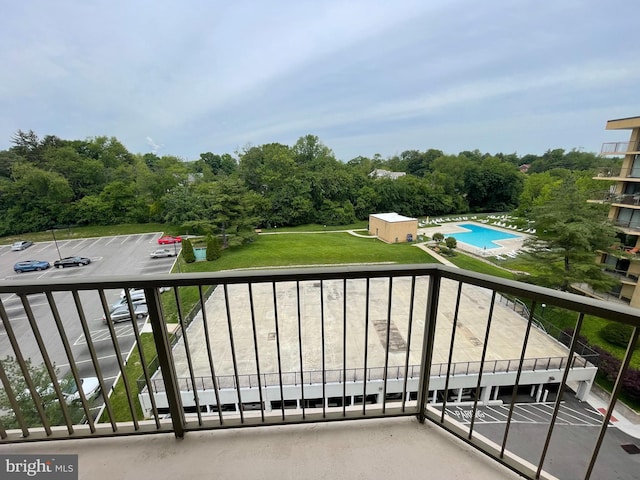 666 W Germantown Pike Unit 1721, Plymouth Meeting, PA 19462 - balcony with view of pool