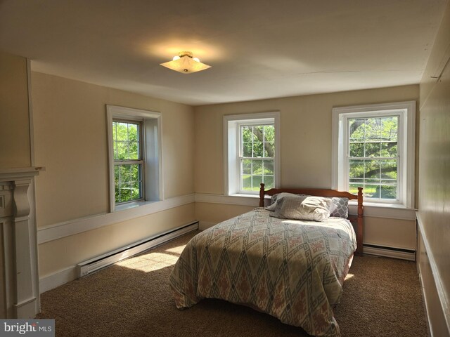 4560 Bossler Rd, Elizabethtown, PA 17022 - bedroom with a baseboard heating unit, multiple windows, and carpet floors