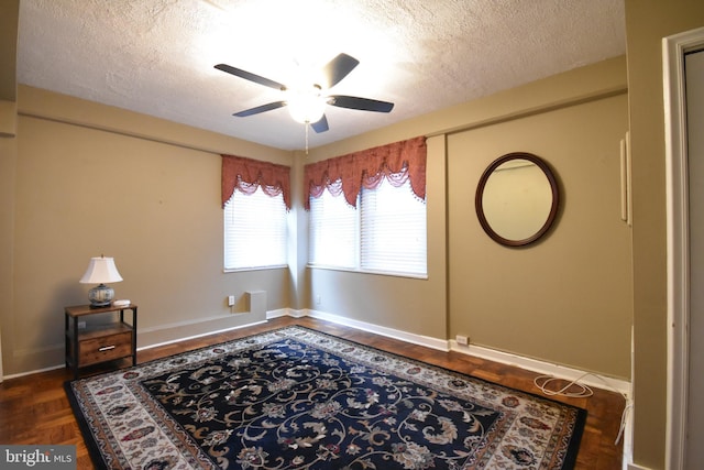 80 W Baltimore Ave, Lansdowne, PA 19050 - spare room with a textured ceiling, ceiling fan, and baseboards