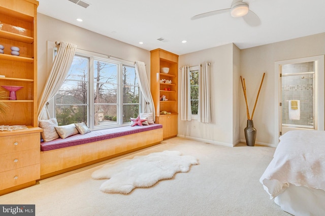 918 Centrillion Dr, Mclean, VA 22102 - carpeted bedroom featuring baseboards, connected bathroom, and recessed lighting
