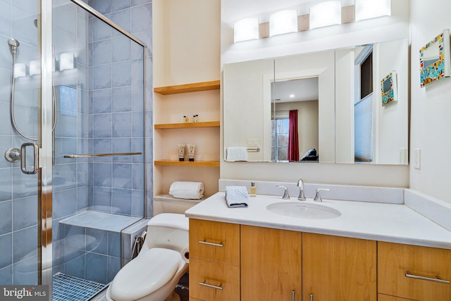918 Centrillion Dr, Mclean, VA 22102 - bathroom featuring vanity, toilet, and a stall shower