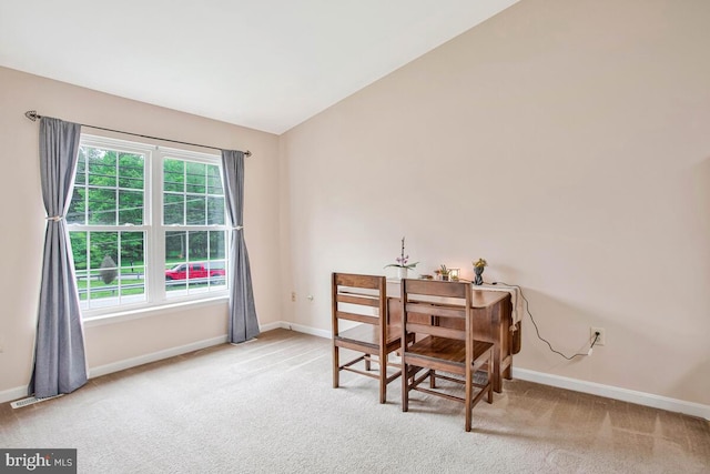 6040 Shady Side Rd, Shady Side, MD 20764 - carpeted office featuring baseboards and lofted ceiling
