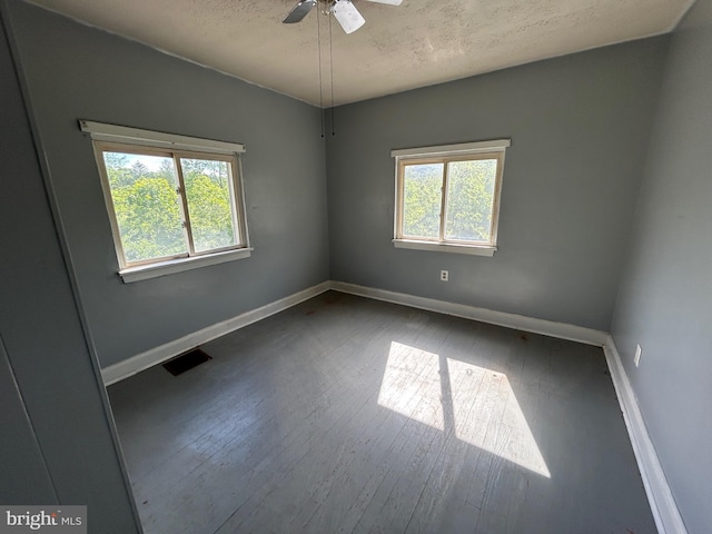 23341 Great Cove Rd, Mcconnellsburg, PA 17233 - unfurnished room featuring a textured ceiling, ceiling fan, and hardwood / wood-style floors