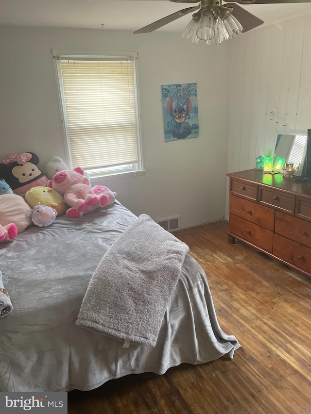 808 W Penn Pines Blvd, Aldan, PA 19018 - bedroom featuring wood finished floors and ceiling fan