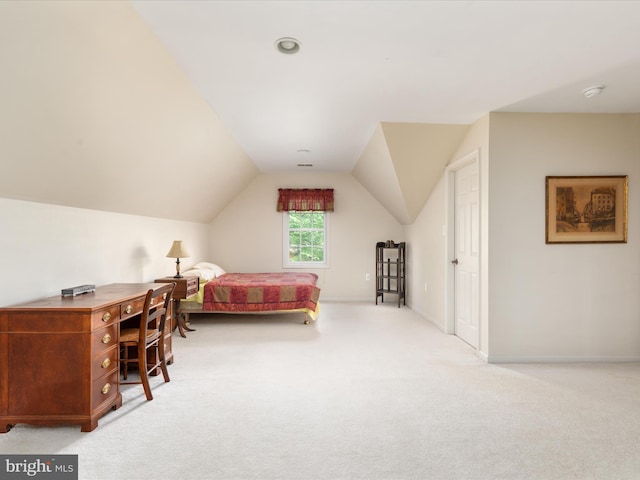 228 Sunset Cir, Cross Junction, VA 22625 - carpeted bedroom featuring lofted ceiling and baseboards