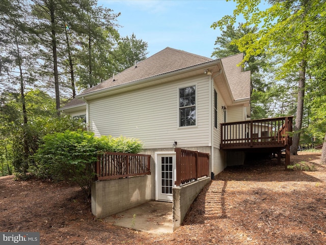 228 Sunset Cir, Cross Junction, VA 22625 - back of property with a deck and a shingled roof