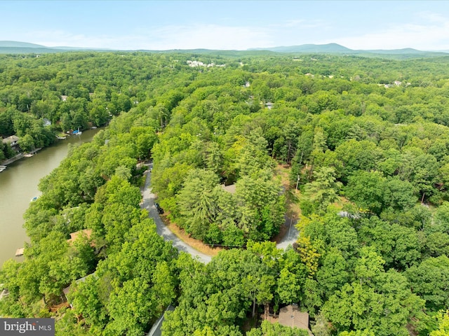 228 Sunset Cir, Cross Junction, VA 22625 - aerial view of a forest and a water and mountain view