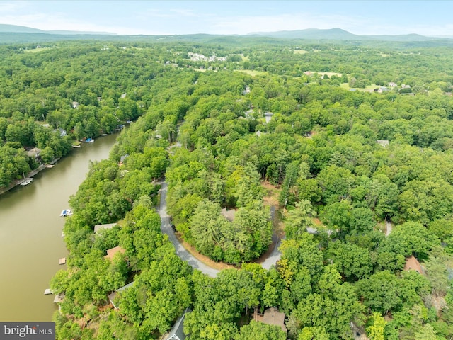 228 Sunset Cir, Cross Junction, VA 22625 - bird's eye view of a water and mountain view and a forest