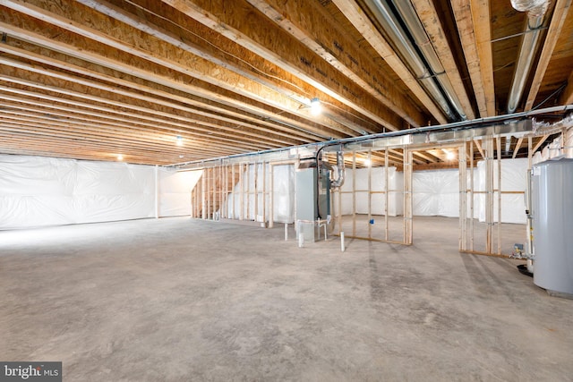 7443 Long Leaf Ln, King George, VA 22485 - unfinished below grade area with gas water heater and heating unit