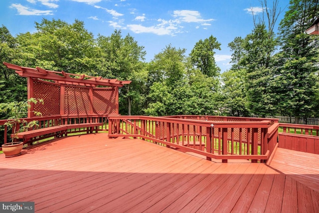1176 Bandy Run Rd, Herndon, VA 20170 - wooden deck with view of scattered trees