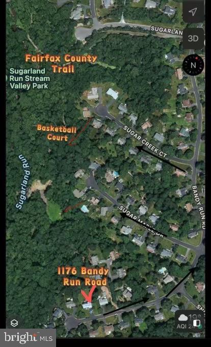 1176 Bandy Run Rd, Herndon, VA 20170 - map of property location