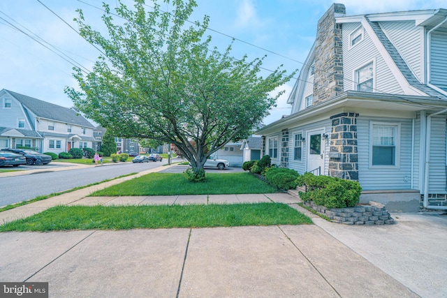 27 Shelbourne Rd, Havertown, PA 19083 - view of yard with entry steps and a residential view