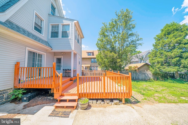 27 Shelbourne Rd, Havertown, PA 19083 - view of wooden deck