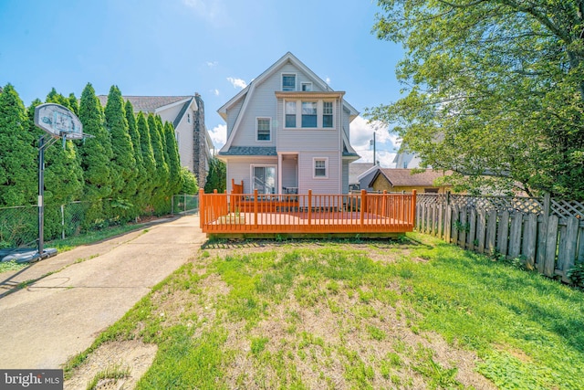 27 Shelbourne Rd, Havertown, PA 19083 - back of house with a wooden deck