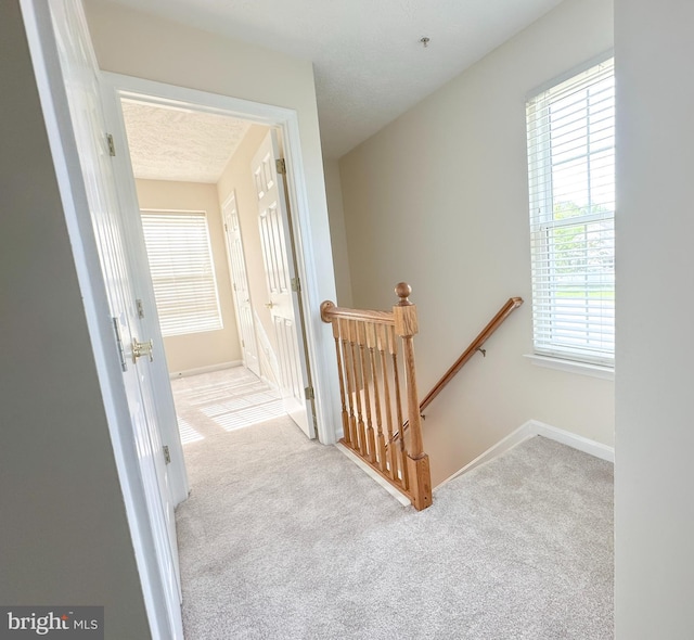 22565 Upper Kells Ln, Great Mills, MD 20634 - corridor with an upstairs landing, carpet floors, and baseboards