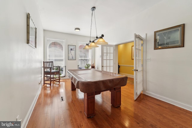 14 E Preston St, Baltimore, MD 21202 - playroom with baseboards, hardwood / wood-style floors, and pool table