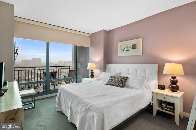 2101 Market St Unit 3408, Philadelphia, PA 19103 - carpeted bedroom with access to exterior