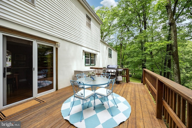 337 Greene Rd, Berwyn, PA 19312 - wooden deck featuring outdoor dining area and grilling area