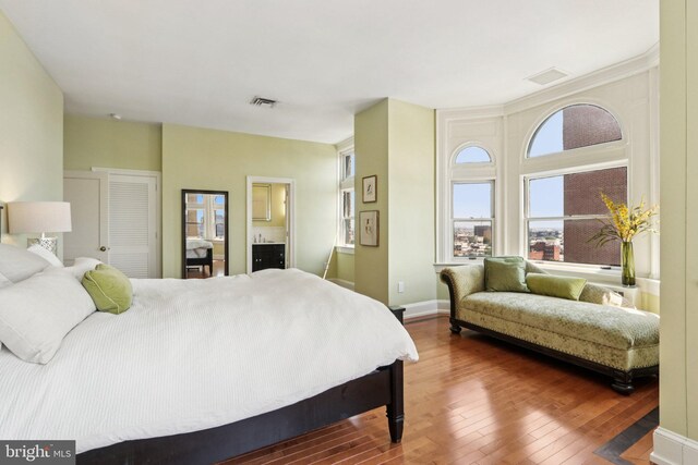 1830 S Rittenhouse Square 12C And 12D, Philadelphia, PA 19103 - bedroom with wood-type flooring and baseboards