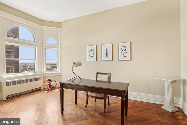 1830 S Rittenhouse Square 12C And 12D, Philadelphia, PA 19103 - office area featuring radiator and baseboards