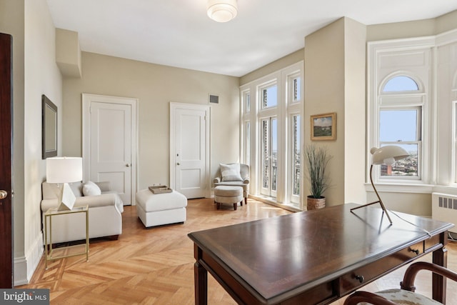 1830 S Rittenhouse Square 12C And 12D, Philadelphia, PA 19103 - office area featuring radiator and baseboards