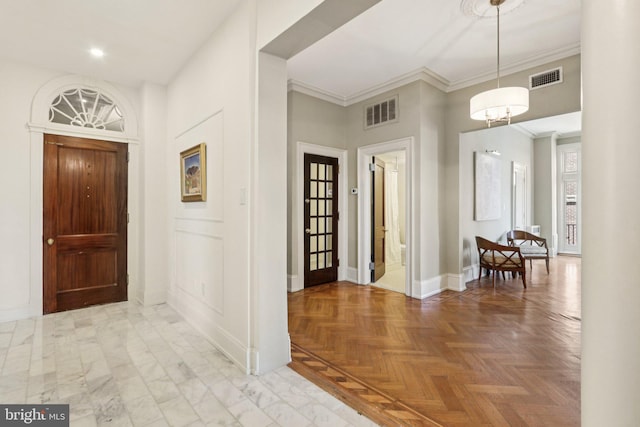 1830 S Rittenhouse Square 12C And 12D, Philadelphia, PA 19103 - foyer with baseboards and ornamental molding