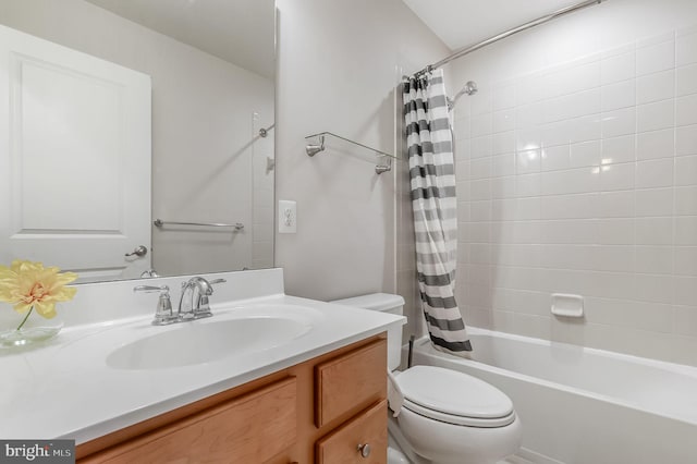 2620 Egret Way, Frederick, MD 21701 - bathroom featuring toilet, vanity, and shower / bathtub combination with curtain