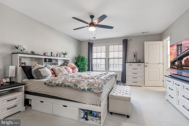 2620 Egret Way, Frederick, MD 21701 - bedroom with light carpet and a ceiling fan