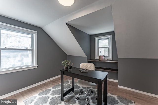 5634 8th Rd N, Arlington, VA 22205 - office featuring lofted ceiling and wood finished floors