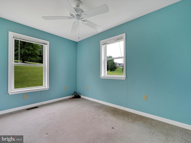 66 Browns Rd, Schuylkill Haven, PA 17972 - carpeted spare room with baseboards and a ceiling fan