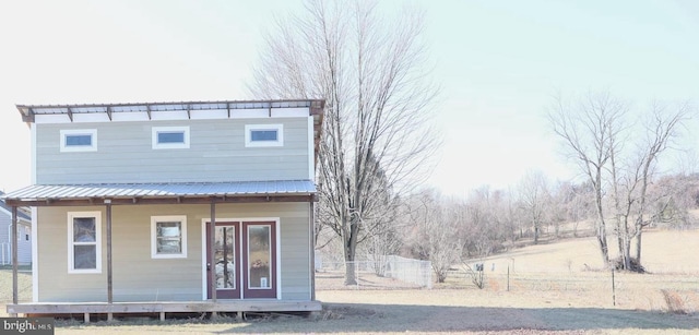 11633 Gehr Rd, Waynesboro, PA 17268 - back of house featuring metal roof and covered porch