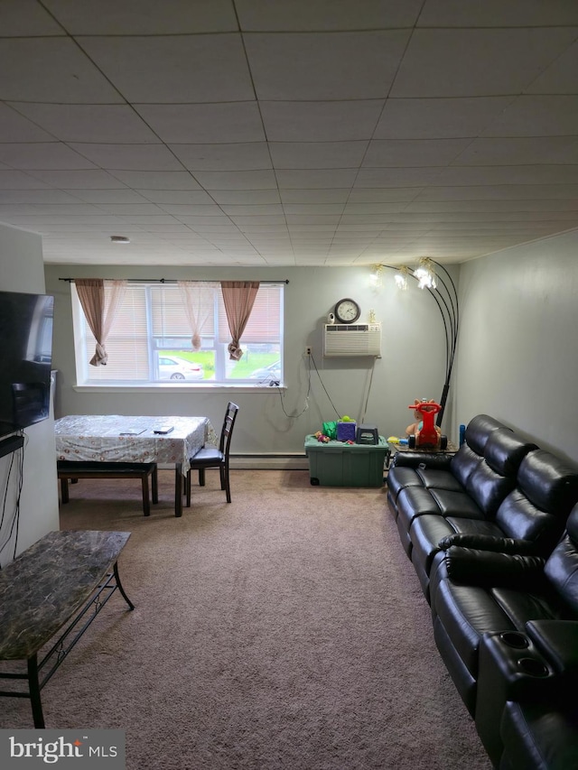 9618 Hoff St, Philadelphia, PA 19115 - carpeted living room featuring a wall mounted air conditioner