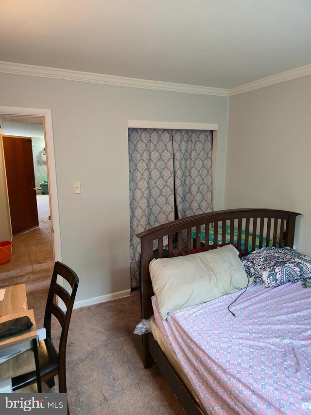 9618 Hoff St, Philadelphia, PA 19115 - bedroom featuring carpet flooring, ornamental molding, and baseboards
