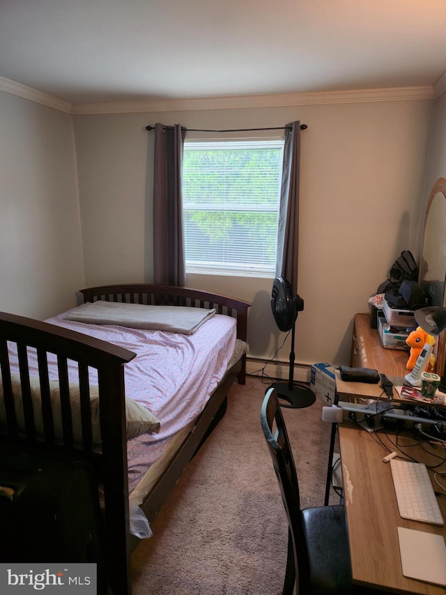 9618 Hoff St, Philadelphia, PA 19115 - carpeted bedroom featuring ornamental molding and baseboard heating