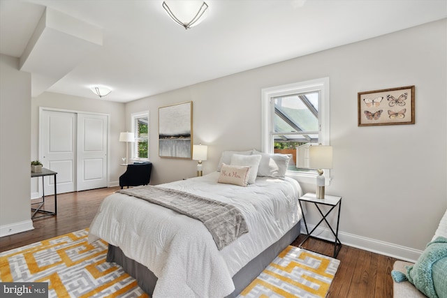 5609 35th Ave, Hyattsville, MD 20782 - bedroom with baseboards, wood finished floors, and a closet