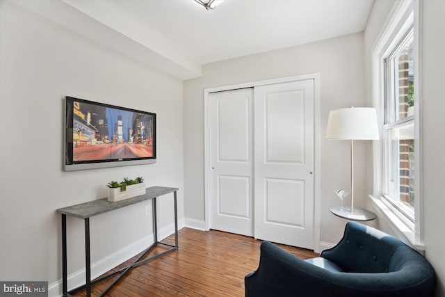 5609 35th Ave, Hyattsville, MD 20782 - living area featuring healthy amount of natural light, wood finished floors, and baseboards