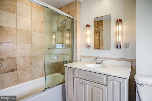 4000 Cathedral Ave NW Unit 517B, Washington, DC 20016 - full bathroom featuring vanity and bath / shower combo with glass door
