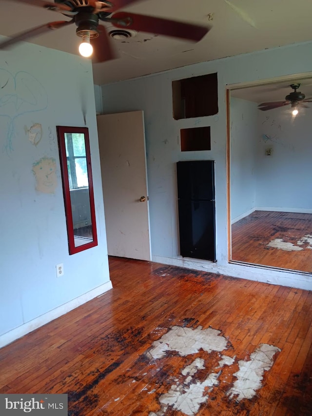 1911 Ray Leonard Rd, Landover, MD 20785 - empty room featuring ceiling fan and hardwood / wood-style floors