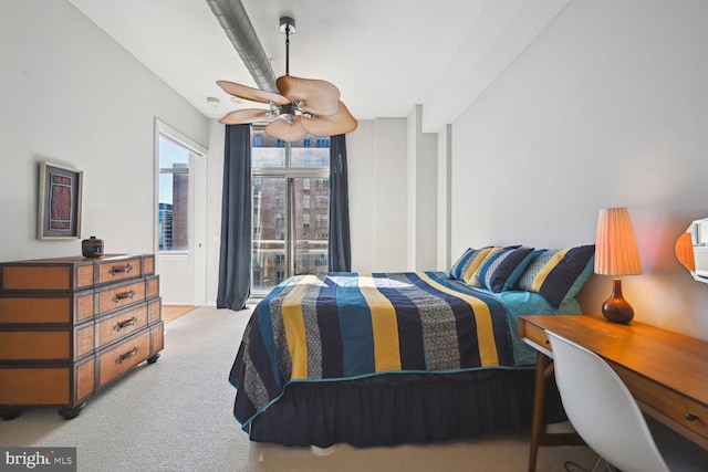 811 4th St NW Unit 720, Washington, DC 20001 - bedroom featuring light colored carpet and ceiling fan
