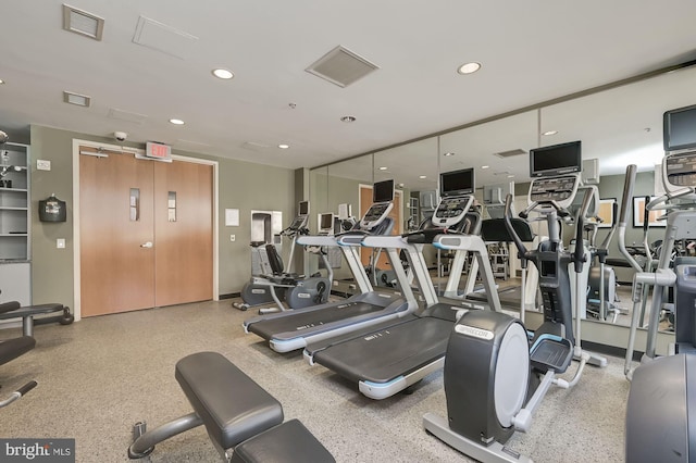 811 4th St NW Unit 720, Washington, DC 20001 - workout area featuring recessed lighting