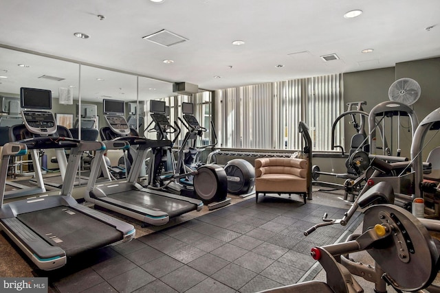 811 4th St NW Unit 720, Washington, DC 20001 - workout area featuring recessed lighting