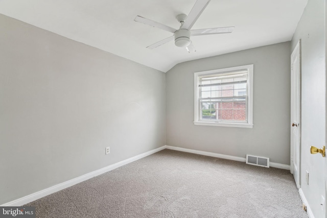 254 Bryn Mawr Ave, Lansdowne, PA 19050 - carpeted empty room featuring a ceiling fan, baseboards, and lofted ceiling